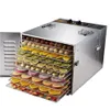 ST01 TEN TRAYS FOOD DEHYDRATOR SNACKS DEHYDRATION TRORTER Frukt Vegetabilisk Herb Meat Torkmaskin Rostfritt stål