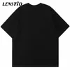 T-shirts pour hommes LENSTID Summer Men T-shirts à manches courtes Hip Hop People Shadow Print T-shirts Streetwear Harajuku Casual Cotton Tops Tees 220905