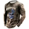 Męskie koszule Tshirt Tshirt 3D 3D Templar koszula US HIP HOP STREET LUSKIE ZAŁOSZENIE ZAŁOSZENIE Plus Rozmiar Men ubrania 2209905