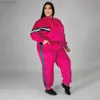 Tracksuits voor dames PlaceSuits Velvet trendy plus size dames kleding tracksuits mode codeed tops casual broek patchwork sexy tweedelig sets groothandel l220905