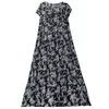 L￤ssige Kleider Sommerkleid Frauen 2022 Loose Vintage Damen Sundresses elegant lang mit Blumenmuster weiblicher Kleidung