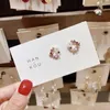 Hoop Earrings Hyun Ya Wind Flower Female Temperament Small Fresh Daisy Korean Personality S925 Silver Needle Ear Jewelry