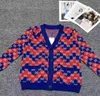 دافئ V-neck Argyle Cardigan Women Women Tops 2022gg Autumn Winter Brand Designer New Loose Retro Heart Sweater Coats