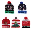 Imprezy świąteczne czapki dekoracje dla dorosłych i dzieci kolorowe świetliste dzianinowe wysokiej klasy czapka Santa Claus Sn4134
