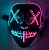 2023 Festive Party Halloween Toys Mask LED Light Up Funny Masks The Purge Election Year Great Festival Cosplay Costume Supplies B0909