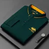 Men's Polos Quality Qualidade 100% algodão Camisa Polo Men Highend Brand Moda Designer Bordado Tshirt Lapel Lapel Casual Wear 220905