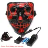 Halloween LED Mask EL Wire DJ Party Light Up Glow In Dark Movie Festival Party Cosplay Payday Masks