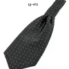 Bow Ties Polka Dot Ascot Tie Man Black Cravat Polyester Red Silk Wedding Purple Groom Scarf B112