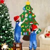 Barn DIY kände julgran juldekoration för hem navidad 2022 nyårsgåvor julprydnader Santa Claus Xmas Tree 100pcs P0905