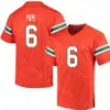 American College Football Wear Custom 2021 Ncaa Miami Hurricanes College Football Jerseys 18 Tate Martell 5 N'Kosi Perry 12 Malik Rosier 20