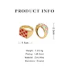 Cluster Rings Peri39sBox Cute Candy Color Square Plaid Finger Ring For Women Minimalist Colorful Rhombus Enamel Chunky8070699