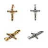 Anh￤nger Halsketten Pandahall 5pcs antike goldene Farbe Kruzifix Kreuzung Ionenbeschichtung Edelstahl Gro￟e Anh￤nger f￼r Halskettenschmuck herstellen