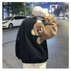 Sweats à capuche pour hommes Sweatshirts Harajuku Sweatshirts Conçu Bear Pattern Streetwear Vêtements Hommes Mode Vêtements Chemises à manches longues Sweatshirts décontractés Men Top 220905