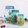 Storage Bags 10pcs Kitchen Freezer Organizer Portable Travel Reusable Mason Jar Bottles Nuts Cookies Zipper Seal Food