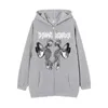 Moletons masculinos moletons suéter masculino Sweater Sweater Skull Print Zip Sweater Gothic Fleece Men e Women's Autumn and Winter Oversize Hoodie Sports 220905