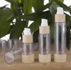 Bottiglia di bambù Contenitori per campioni cosmetici in plastica vuota Lozione per emulsione Bottiglie per pompa senz'aria sottovuoto in bambù 30 ml 50 ml 80 ml