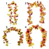 Fiori decorativi Giorno del Ringraziamento Zucca di Halloween Decorazione della stanza Girasole Canna Vite Rattan