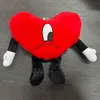 Red Love Heart Bad Bunny Movies TV Plush Dolls Toy Fucked Animals Fashion Artist Pp Cotton Living Home