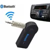 Real Stereo New 3.5mm sändare Streaming Bluetooth Audio Music Receiver Car Kit Stereo BT 3.0 Portable Adapter Auto Aux A2DP för handfri telefon MP3