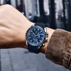 Montre-bracelettes Blue Men's Quartz Watches Luxury Date Men Sports Watch Imperposeproofrwatch Slicone Strap Luminal Analog