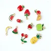 Pendant Necklaces Mini Order Assorted Oil Drop Fruit Pinapple Strawberry Watermelon Piece Banana Cherry Alloy Charms 20PCS Enamel Charm