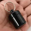 Storage Bottles Jars Holder Aluminum Alloy Medicine Container Small Portable Pill Box Case Waterproof Keychain Keep Tool 20220905 2600985