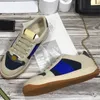 Kvalitet Toppdesigner skor casual skor mode retro smutsiga sko klassiska par skor läder sneakers mäns kvinnors sneaker storlek 35-44