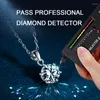 Wisiorki D Color VVS1 MOISSANITE Naszyjnik 925 SREBRIN SREBRORY 2 CT COUND GRILL DIONDS Solitaire Pendant for Women Jewelry