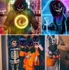 2023 Festive Party Halloween Toys Mask LED Light Up Máscaras Funnys the Purge Election Ano Great Festival Cosplay Forneceds GC0906