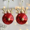 Decoración de fiesta, decoración navideña, 2 uds., bolas, adornos, adornos para árboles, colgante, diseño de alce, colgante, centro comercial, accesorios para el hogar