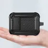 Koolstofvezelvergrendelingsschakelaar Hoofdtelefoonaccessoires Case Silkoonbeveiligingskoffers voor AirPods 2 3 Pro oortelefoon Full Body Cover