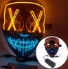2023 festliga fest Halloween Toys Mask Led Light Up Funny Masks The Purge Election Year Great Festival Cosplay Costume Supplies GC0906