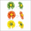 Stud 10Pairs 5 Color Clay Cute Daisy Orecchini a bottone per donne e ragazze Ellis Perennis Marguerite Flower Stud Ear Jewelry Drop Deliver Dhgna