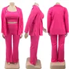 Women's Plus Size Tracksuits Plus Size Sets Women Clothing 3 Piece Outfits Vest And Long Sleeves Jacket Pants Sets Ladies Office Suit Dropshipping Wholesale L220905