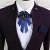Bow Ties 2022 Erkekler Business Club Düğün Partisi Bowtie Cravat El Yapımı Kadın Kravat Elastik Band Strap Butterfly Rhinestone Şerit kravat
