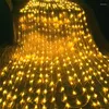 Saiten 3m x 2m/3m LED Wasserfall wasserdichte Meteor -Dusche Regen String Leichtes Weihnachtshochzeit Vorhang ICicle Fairland Girlande