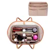 Cajas de bolsas cosméticas Insertar el organizador de maquillaje para fieltro de bolsos con la cremallera Viajamiento Inner Purse Fit Varios bolsos de marca 220905