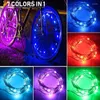 Rodas de bicicleta Strings Spok String Light Light 20Led Blue Motorcycle Cycling Bicycle Flash Lamp LED