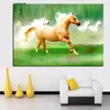 YWDECOR Pop Art Print White Running Horse Animals Oil Painting on Canvas Modern Wall Art Picture for Living Room Cudros Decor