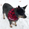 Fliege, personalisiertes kariertes Hunde-Bandana, rotes Halstuch, individueller Name, Welpen-Geschenk