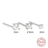 Brincos de garanhão Canner 3pcs/conjunto 2/2.5/3mm 925 STERLING SLATA 2022 MATHER SIMPLE