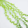 Decorative Flowers Artificial Plant Willow Leaf Rattan Home Decor Wedding Ceiling Wall Hanging Plastic Green Garden Party Decoration