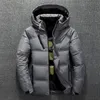 Heren down parkas winter warme mannen jas jas casual herfst stand kraag puffer dikke hoed witte eend parka man met kap 221007