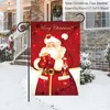 45x30cm عيد الميلاد العلم معلق الكتان سانتا الباب لافتة ميرك عيد ميلاد عيد ميلاد ديكورات للمنزل هدية عيد الميلاد العام الجديد