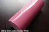 Premium Ultra Gloss Romantic Pink Vinyl Wrap Sticker Whole Car Wraps Covering Film With Air Release Initial Low Tack Glue Self Adhesive Foil 1.52x20m 5X65ft