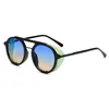 Солнцезащитные очки мода круглый стимпанк дизайн бренд мужчина женщин винтажные панк -солнцезащитные очки UV400 оттенки очков