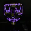 Хэллоуин светодиодная маска эль -провод DJ Party Light Up Glow в темном кинофестивальном фестивале вечеринка косплей маски зарплату