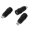 Acessórios de iluminação 5.5 2.1 fêmea para micro USB macho macho 5pin DC Power Cailter Adapter Connector para laptop/tablet