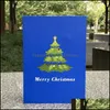 Greeting Cards Greeting Cards Tree Pattern Decorative Eco-Friendly Innovative Christmas Card For Friends Drop Delivery 2021 Home Gard Dhegq