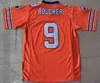 Vin American College Football noś 9 Bobby Boucher Jersey Football Football Film Waterboy Film Adam Sandler zszyty koszulki Orange White 50t